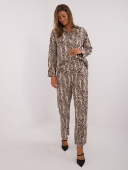 Komplet DHJ-KMPL-19588-1.89 czarno-beżowy