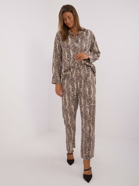 Komplet DHJ-KMPL-19588-1.89 czarno-beżowy