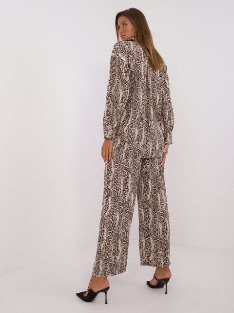 Komplet DHJ-KMPL-19588-1.89 czarno-beżowy