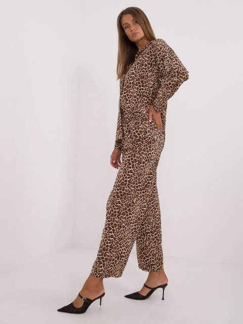 Komplet DHJ-KMPL-19588-3.78 czarno-beżowy