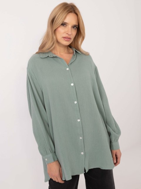 Koszula D70032M11066D3 pistacjowy L/XL