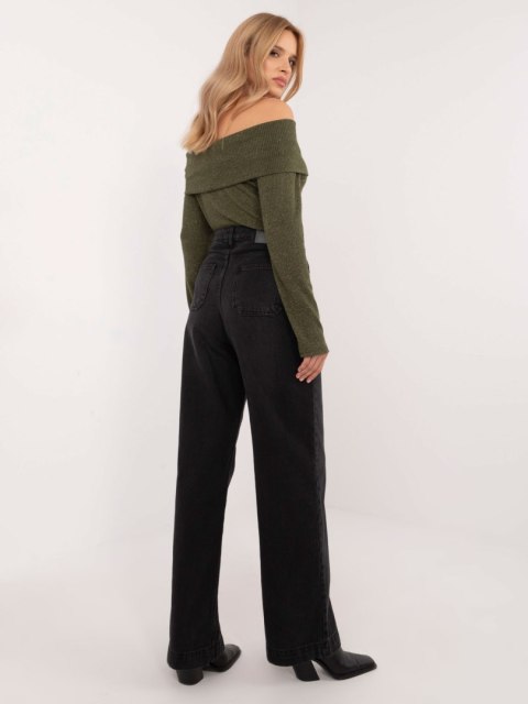 Spodnie jeans D80016BD62456B150 czarny M