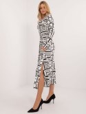 Sukienka LK-SK-509797.27 biało-czarny L/XL