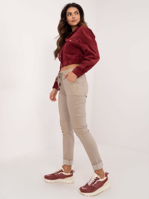 Spodnie DHJ-SP-21258.32 beżowy