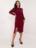 Sukienka DHJ-SK-18206.67 bordowy