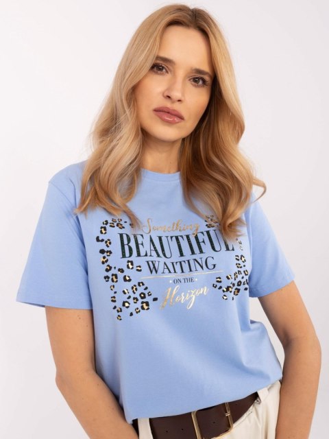 Bluzka CLM-BZ-0039.48 jasny niebieski S