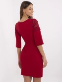 Sukienka LK-SK-509980.09 bordowy 38