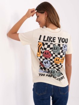 T-shirt D12022AC02645E jasny beżowy XL