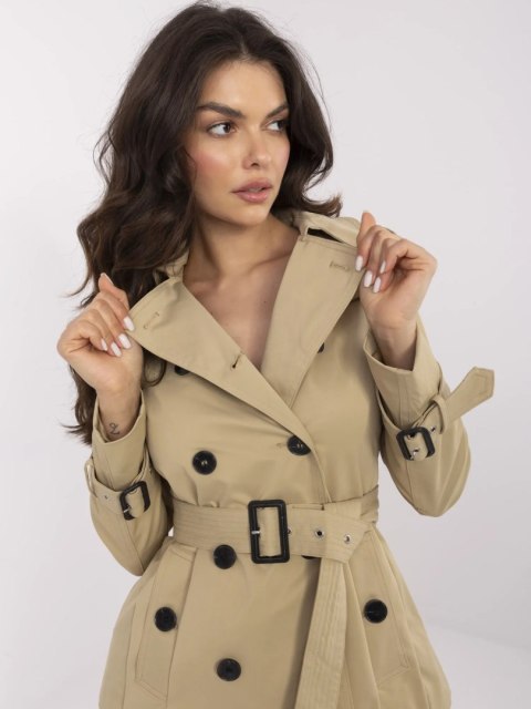 Płaszcz NM-PL-Q22-1805-5.96 camelowy 2XL