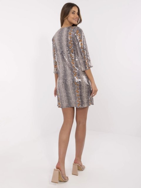 Sukienka LK-SK-509940.55 ciemny bezowy L/XL