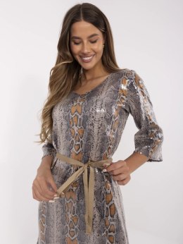 Sukienka LK-SK-509940.55 ciemny bezowy S/M