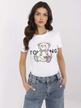 T-shirt NM-TS-JX-09328.65P biało-różowy