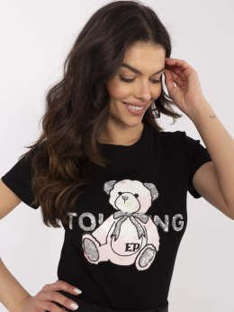 T-shirt NM-TS-JX-09328.65P czarno-różowy