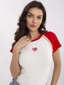 T-shirt NM-TS-V7940.17 biało-czerwony