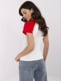 T-shirt NM-TS-V7940.17 biało-czerwony