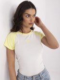 T-shirt NM-TS-V7940.17 biało-żółty