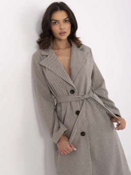 Płaszcz MO-PL-1804.00 szaro-beżowy
