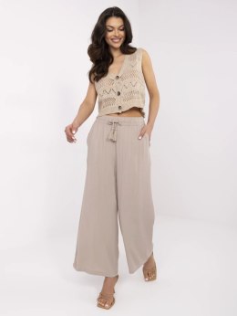 Spodnie D73761M62237B ciemny bezowy S