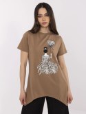 Bluzka CLM-BZ-1702.89 jasny brązowy XL