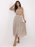 Spódnica D73761M50187B ciemny bezowy XL