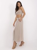 Spódnica D73761M50222A ciemny bezowy S