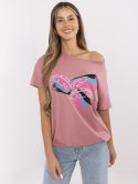T-shirt CLM-TS-1019.79 ciemny różowy S