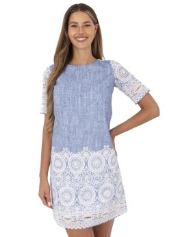 Sukienka LK-SK-506836-1.74P niebieski 38