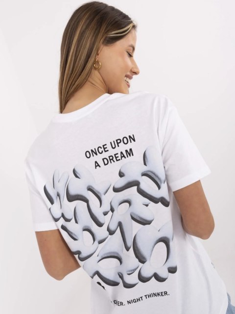 T-shirt D12022AC02705A biało-niebieski S