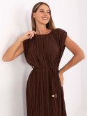 Sukienka DHJ-SK-21309.96 ciemny brązowy