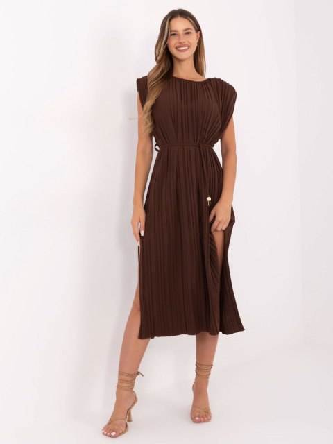 Sukienka DHJ-SK-21309.96 ciemny brązowy