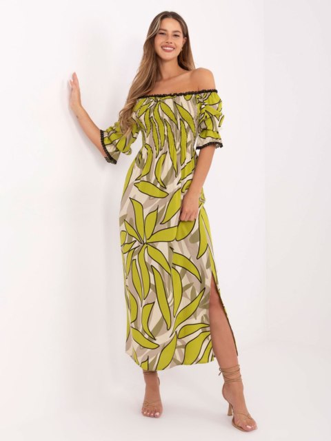 Sukienka LK-SK-510095.89 khaki L/XL