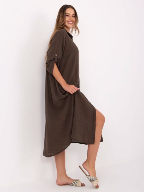 Sukienka TW-SK-BI-24135.81 ciemny brązowy