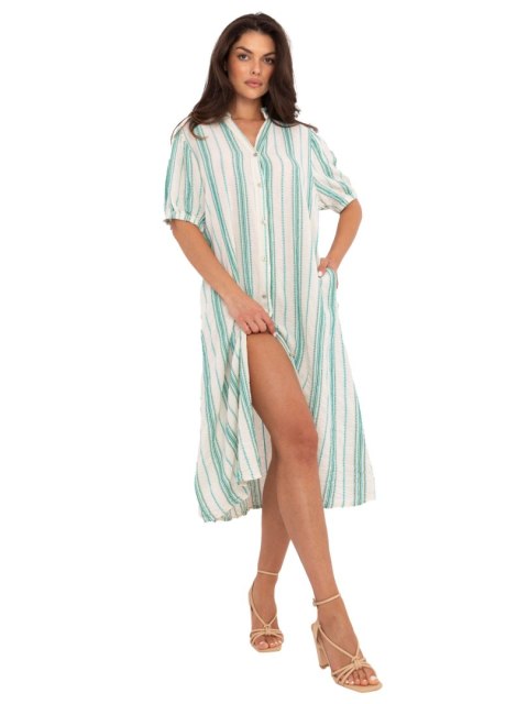 Sukienka TW-SK-BI-2451.84 biało-zielony