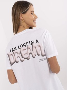 T-shirt D12022AC02705A biało-różowy L