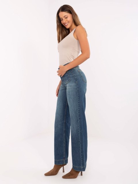 Spodnie D80018BB62456D285 ciemny niebieski M