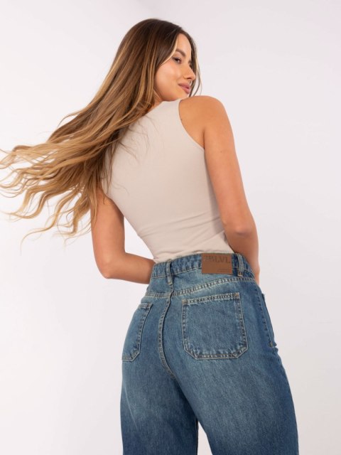 Spodnie D80018BB62456D285 ciemny niebieski S