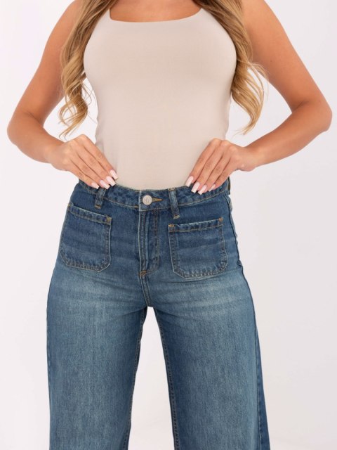 Spodnie D80018BB62456D285 ciemny niebieski XS