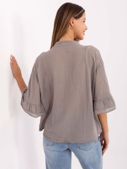 Koszula MI-KS-92224.95 ciemny bezowy