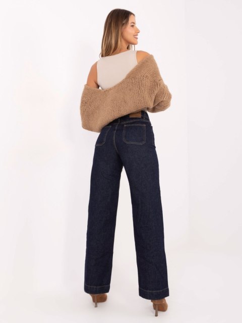 Spodnie D80018BB62456D298 granatowy L