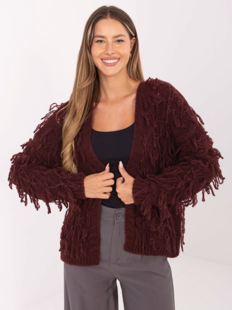 Sweter MI-SW-1308.21 bordowy