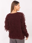 Sweter MI-SW-1308.21 bordowy