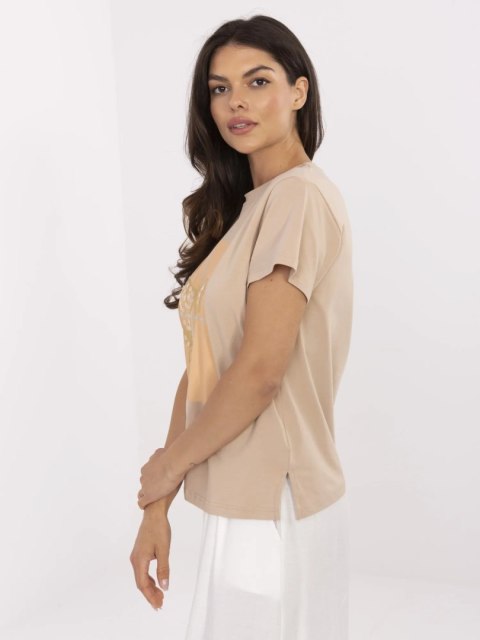 T-shirt CLM-TS-1704.85 camelowy L