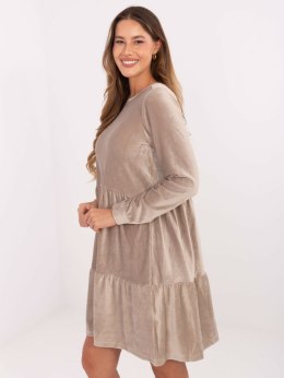 Sukienka D10040Z30289 ciemny bezowy M/L
