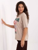 T-shirt D12083AI02799A beżowy XS