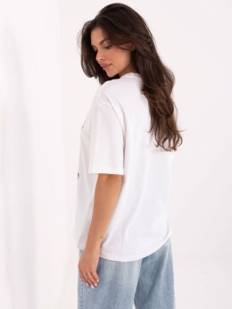 T-shirt D12083AI02799A biało-niebieski L