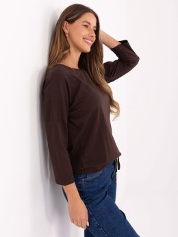 Bluzka RV-BZ-4691.40P ciemny brązowy L