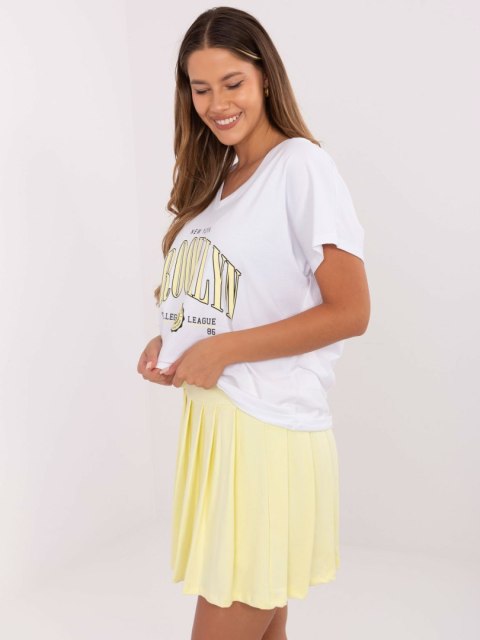 Komplet RV-KMPL-A774.49 biało-żółty