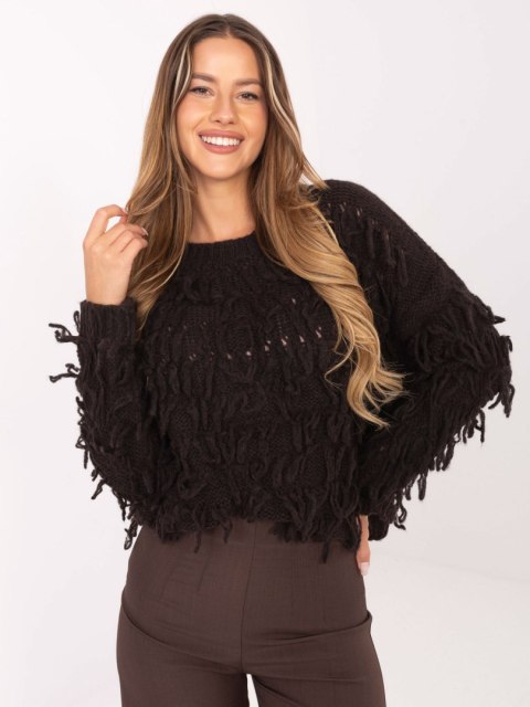 Sweter MI-SW-2008.86 ciemny brązowy