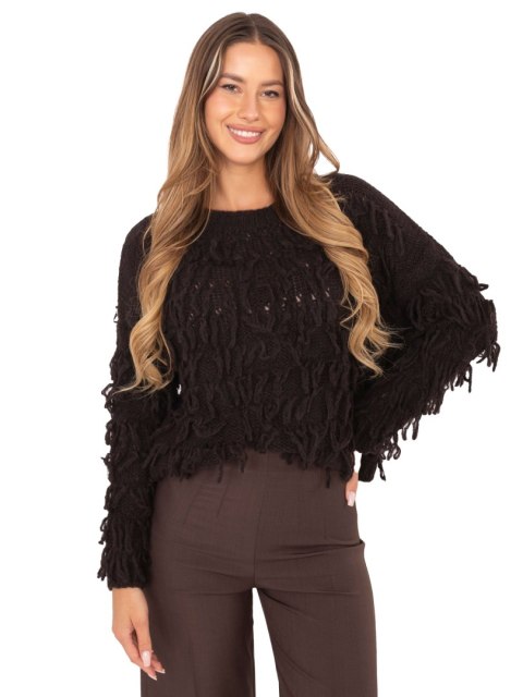 Sweter MI-SW-2008.86 ciemny brązowy