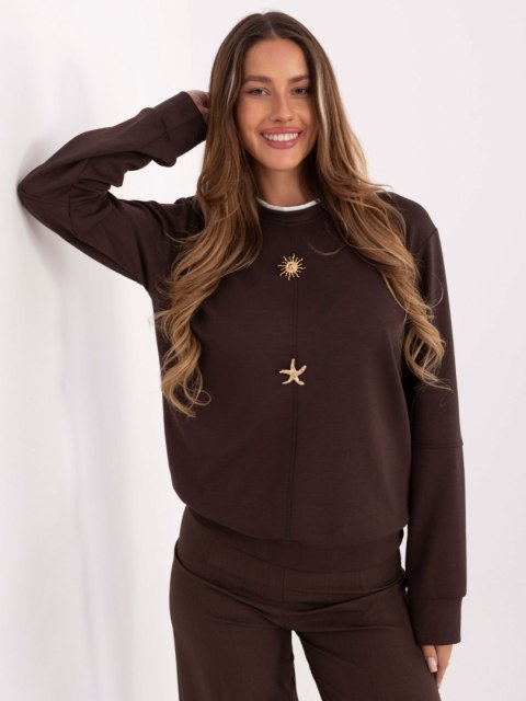 Bluza RV-BL-A929.00 ciemny brązowy